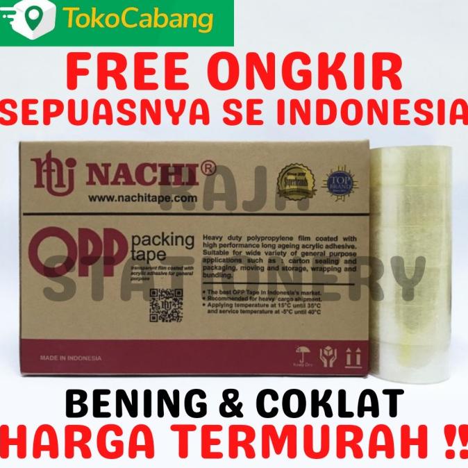 

LAKBAN NACHI 2 INCH 100 YARD 48MM OPP BENING COKLAT TAPE 1 DUS 72 ROLL