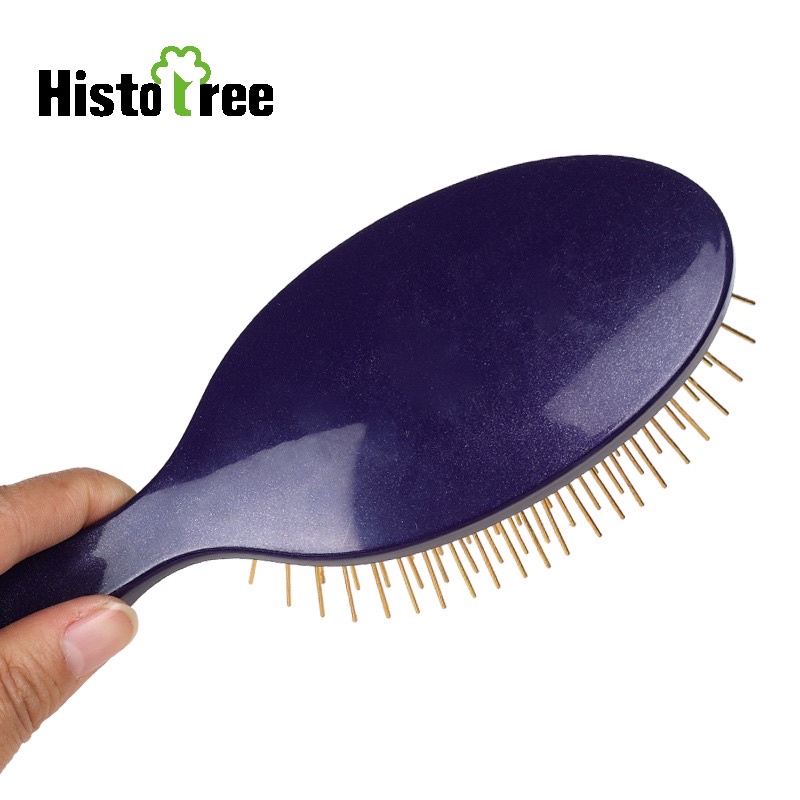 Histrotree oval gold pin brush