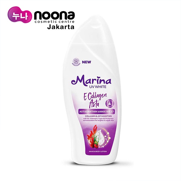 BUNDLE 2PCS -  MARINA UV WHITE HAND &amp; BODY LOTION E COLLAGEN ASTA 460ML