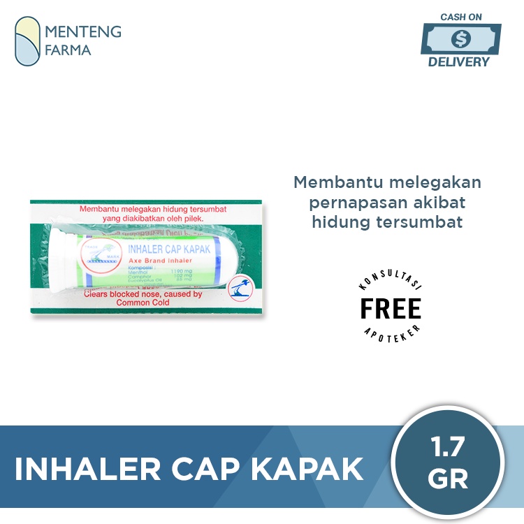 Inhaler Cap Kapak -  Pereda Hidung Tersumbat, Pilek, dan Flu