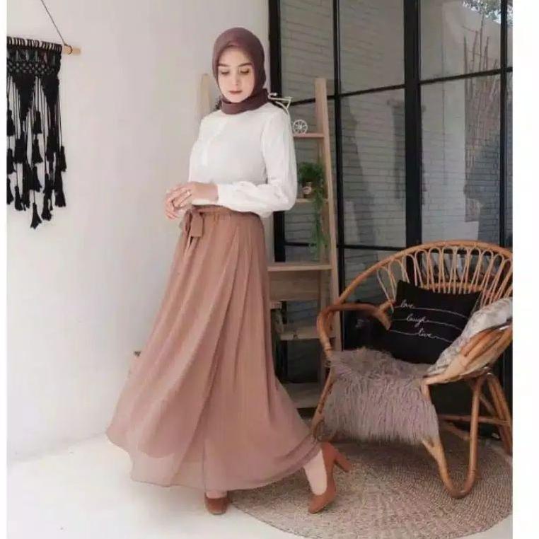 {RUB.22Oc22ˣ} ROK SIFON CERUTI ROK PANJANG ROK CERUTY ROK WANITA ROK CHIFFON   ROK CEWEK ROK CERUTI 