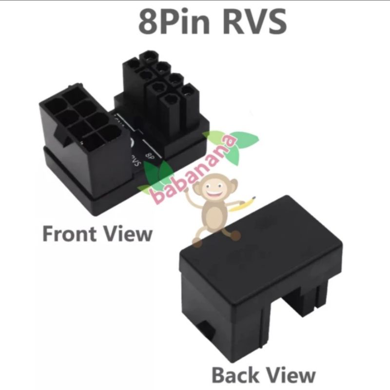 8 pin pcie GPU Elbow Reverse Premium version siku vga 90 degree