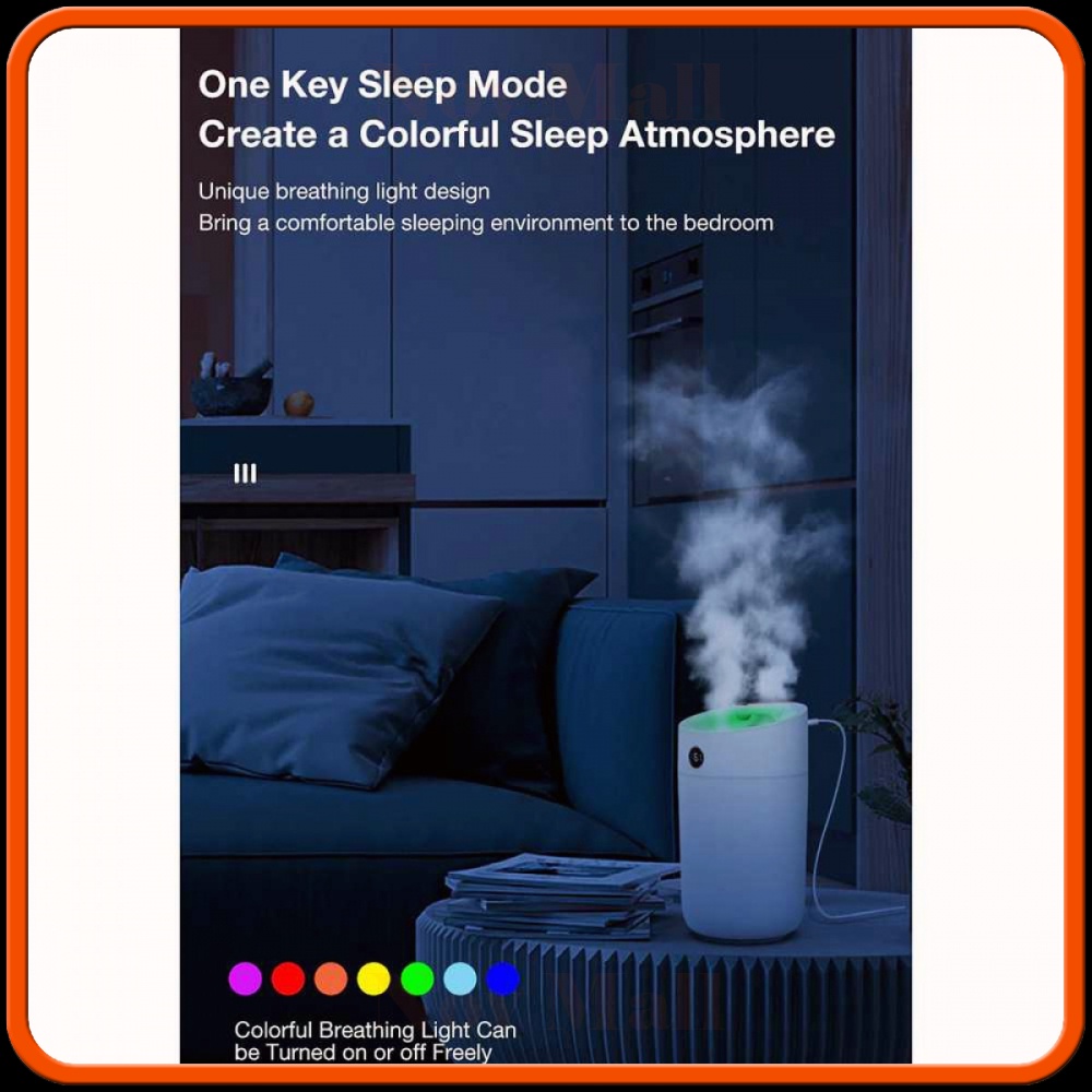 Air Humidifier Aromatherapy Oil Diffuser Double Spray 3L AM574