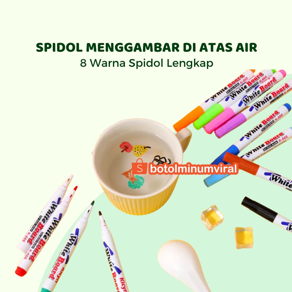 Spidol Apung Viral Ajaib Mainan Anak Magic Marker Floating Pen DIY Ori Pensil Warna Anak Sekolah TK