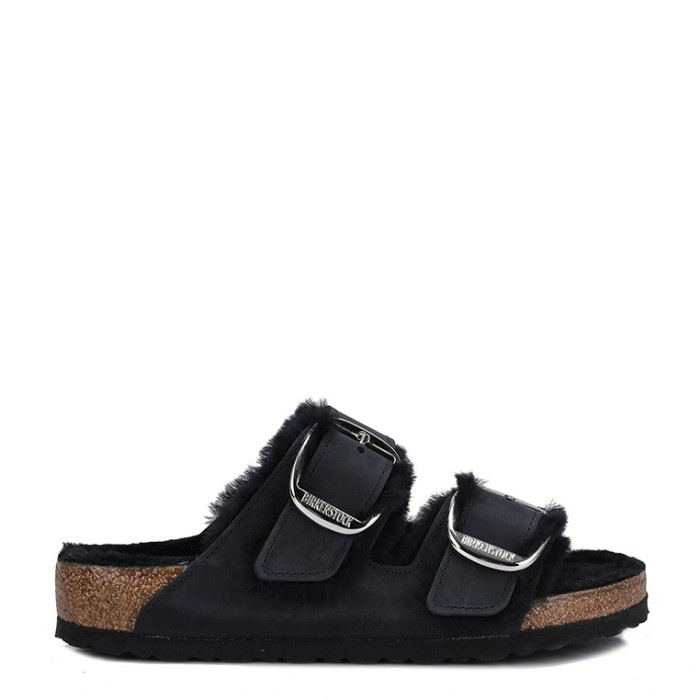 BIRKENSTOCK SANDAL WANITA ORI Arizona Big Buckle Shearling Sandals