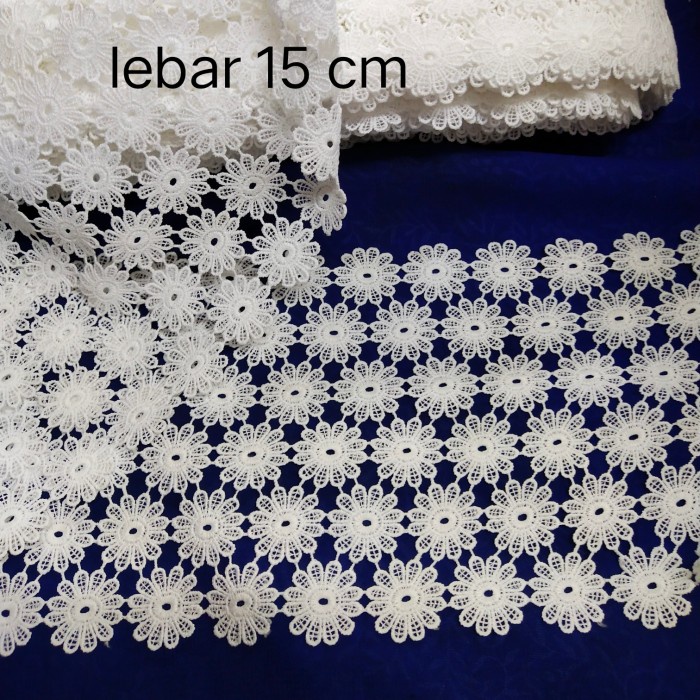 Bordir Renda Bordir Gyper Besar Hitam Putih