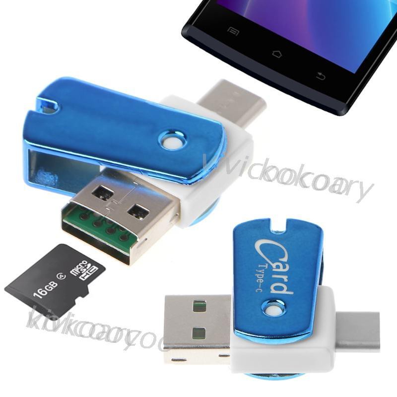 USB 3.0 Type C Dual Use 2 in 1 OTG Card Reader USB 2.0 Adapter Microsd TF Cardreader Type-C Tipe C