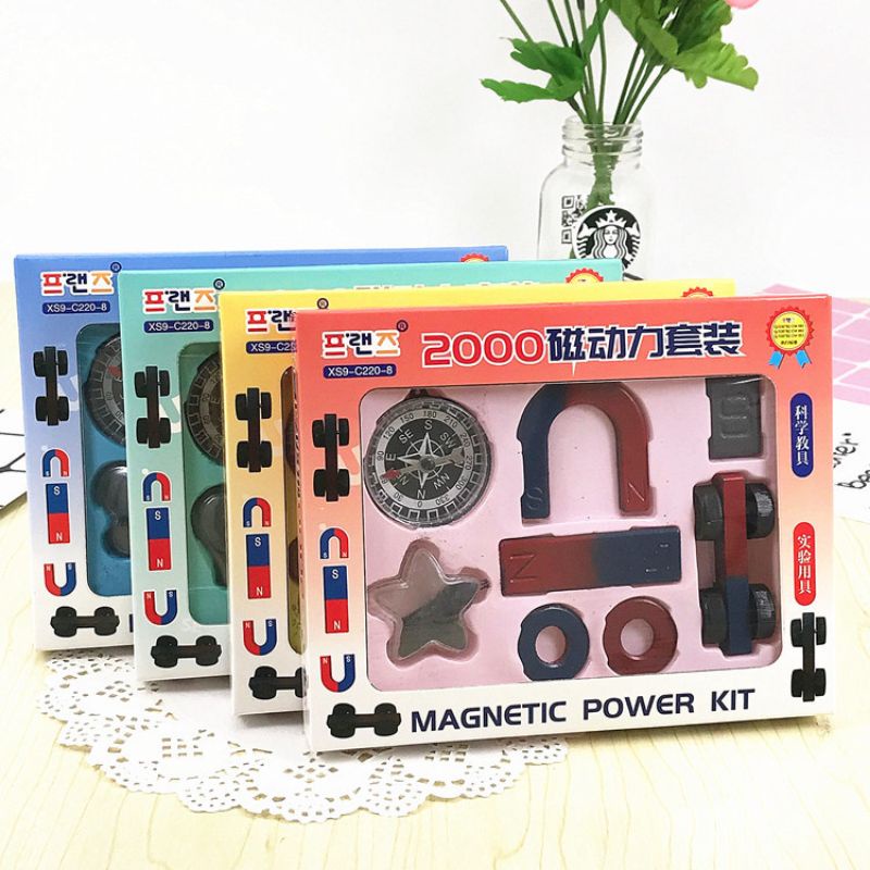 Magnetic Power Kit Magnet  Kompas Set Mainan Edukasi Science Alat Peraga