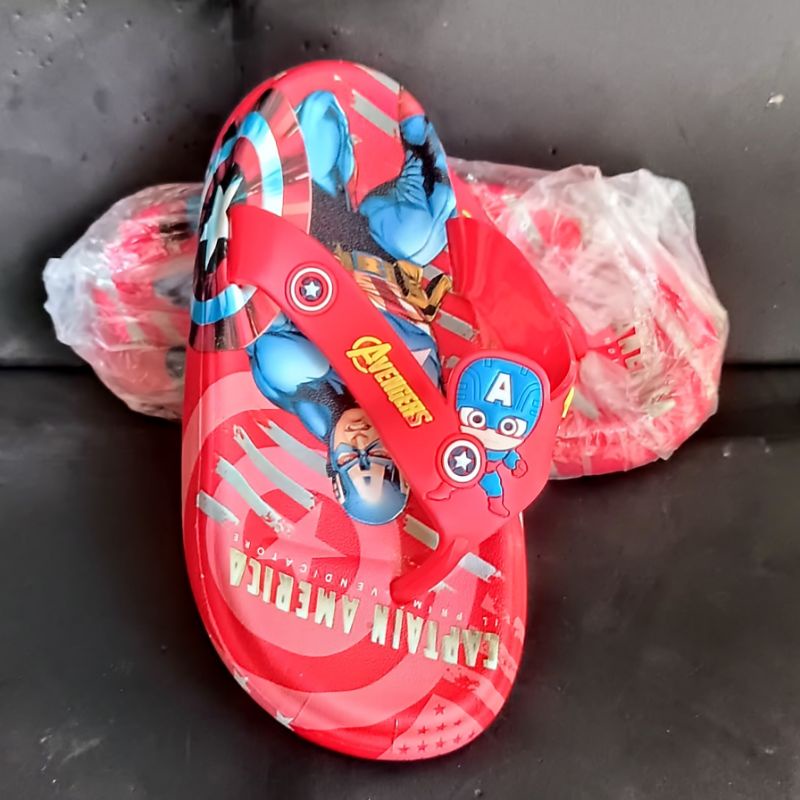 Sandal anak avenger Sandal karet import anak laki sendal trendy motif super hero