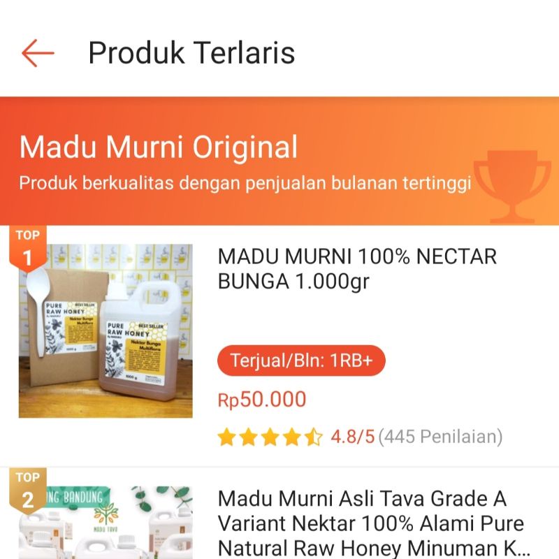 Madu Murni Nectar Bunga Multiflora Lebah Apis Mellifera 1.000gr