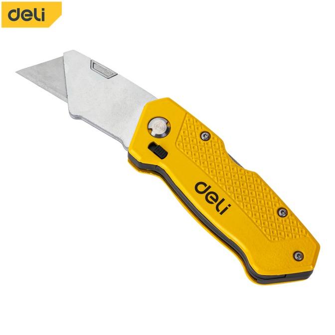 

Deli Utility Knife / Cutter Pisau Kayu Aluminium SK2 Auto-lock EDL006Z