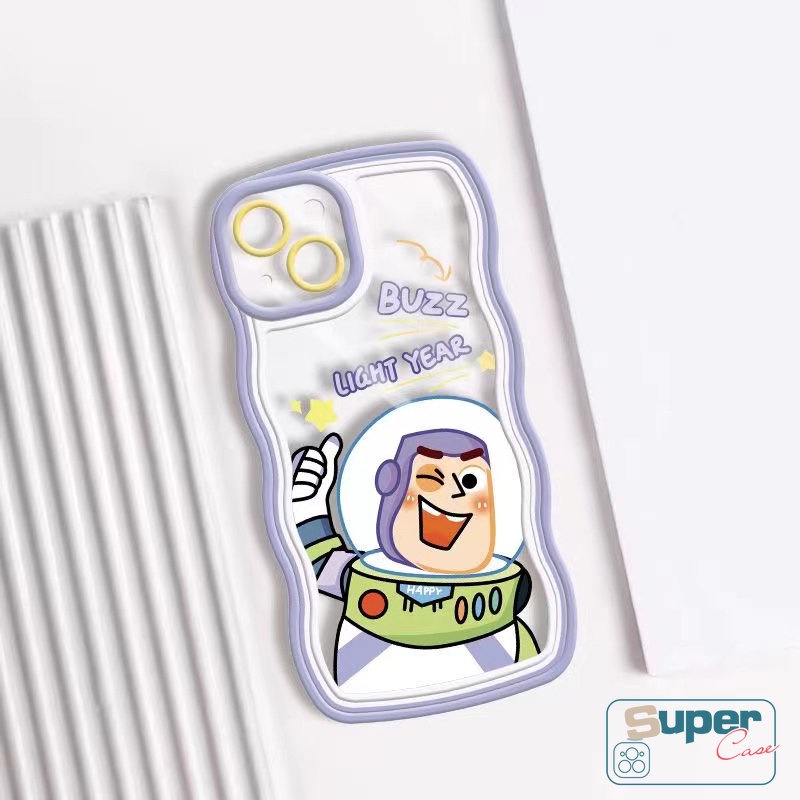Casing Untuk Realme C21Y C55 C25Y C12 C15 C11 2020 C25 C35 C25s C11 2021 C20 C20A C3 5s 5 5i 6i C1 Lembut Baru Bergelombang Tepi Lucu Kartun Toy Story Woody Buzz Lightyear Phone Case