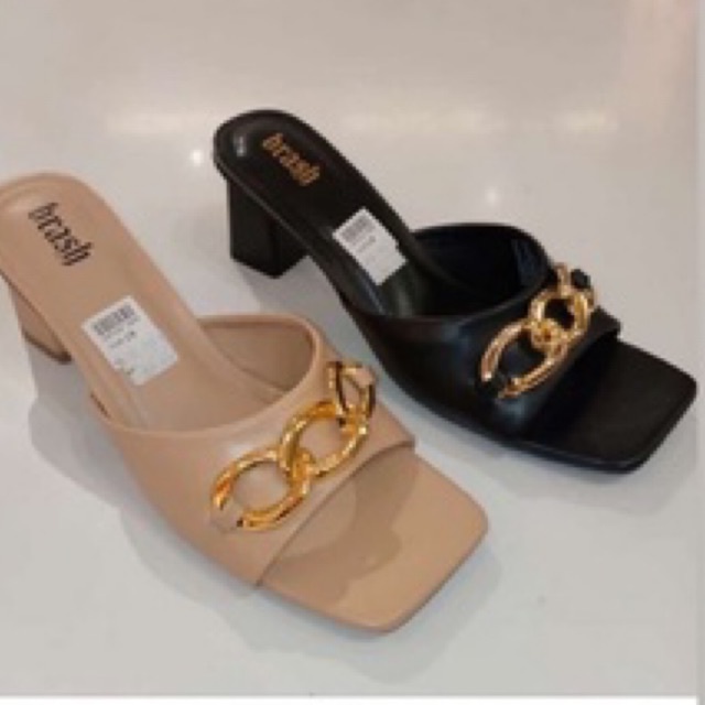 sendal block heels brash size 11