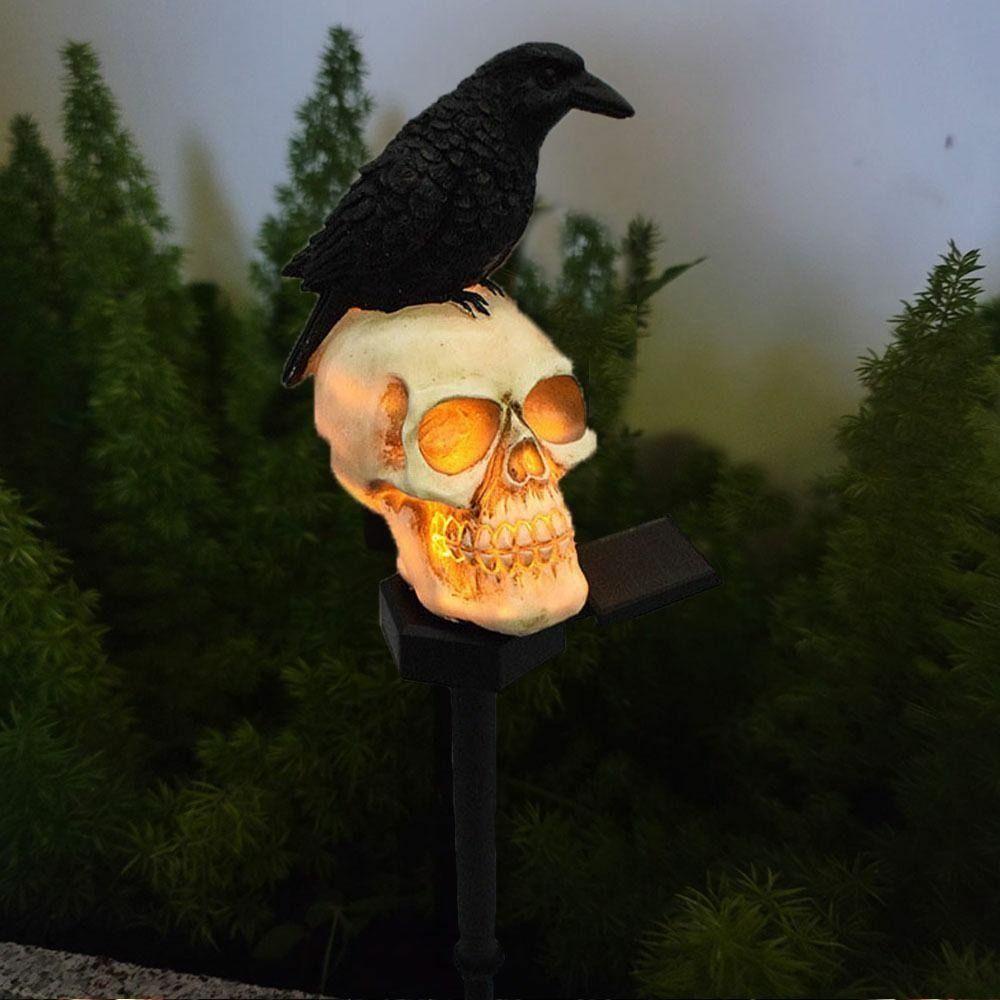 【 ELEGANT 】 Lampu Lanskap Weird Tahan Lama Hemat Energi Crow Dekorasi Taman Outdoor