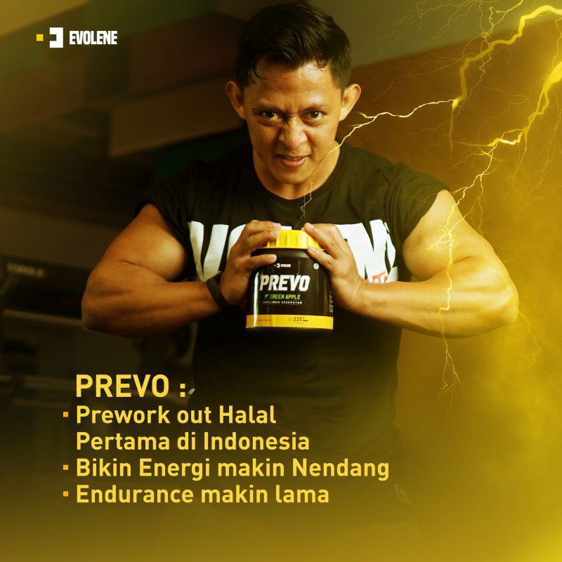 Evolene Prevo Preworkout Pre Workout 45 sachet 225 gr Rasa Green Apple