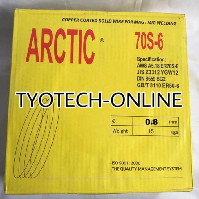 Kawat Las CO 0.8/Mig Wire ER70S-6 / ER70S - 6 / ER 70 S,Artic 0.8mm