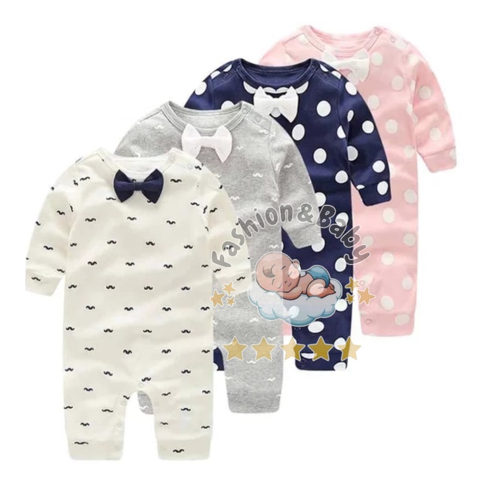 Sleepsuit Bayi Fashion Dasi/baju lengan panjang