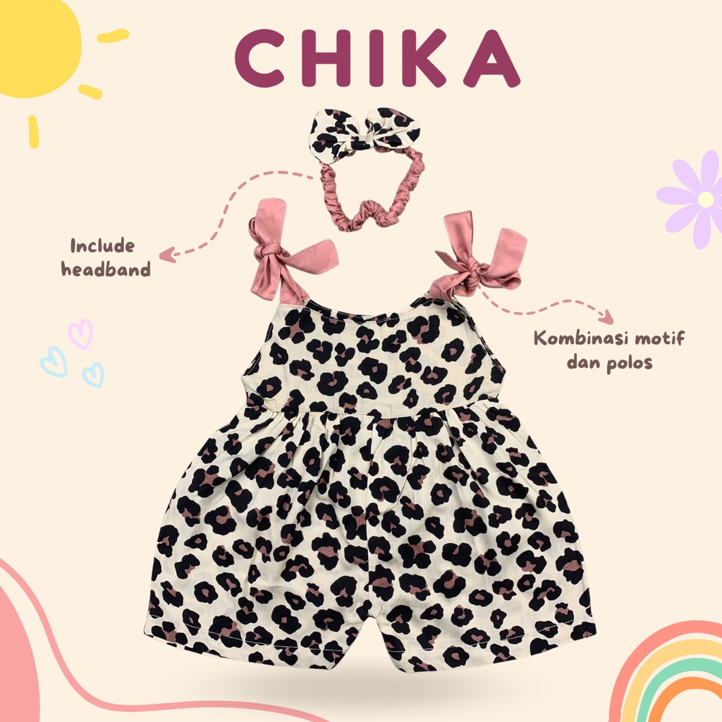 6-18 BLN JUMPSUIT BAYI TALI CHIKA BAJU BAYI PREREMPUAN FREE HEADBAND by BAJUANAKKANAYA