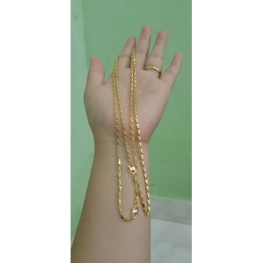 kalung padi 1 suku replika lapis emas24k