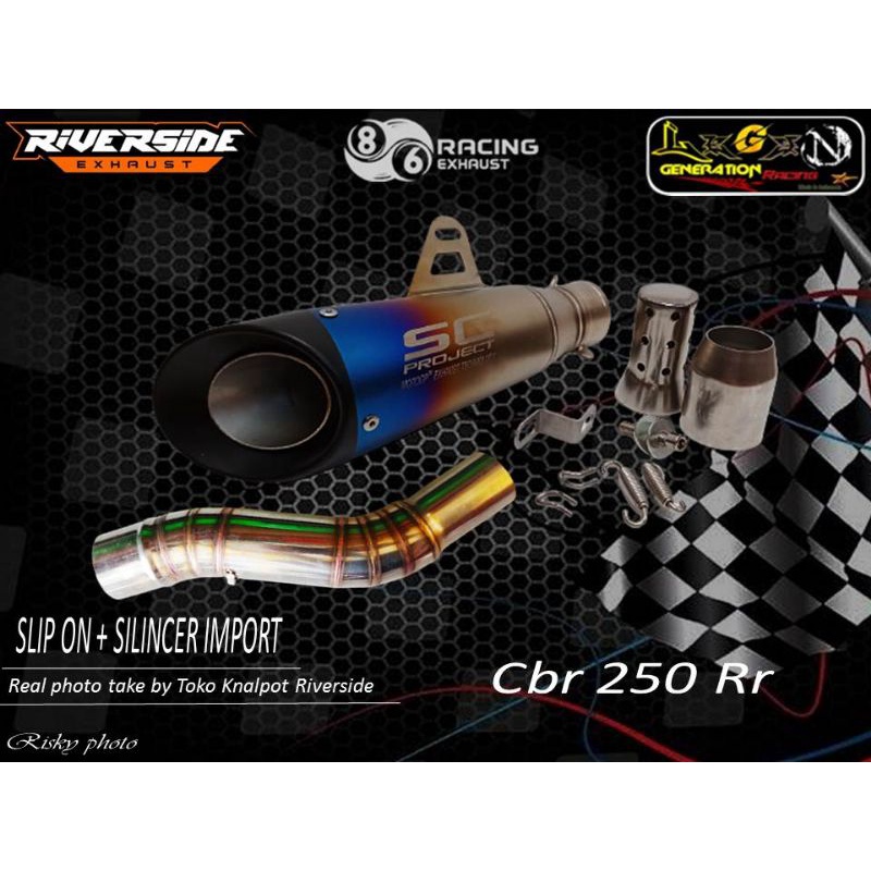 Silincer Silinser  Sc Project S-1 Original Import Taiwan plus Slip on All Ninja250 R25 Mt25 Cbr250Rr