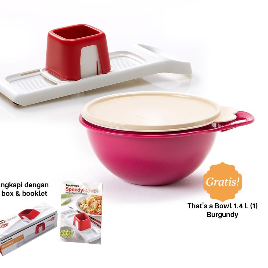 Produk Terbatas--✅ Tupperware Pengiris Bawang dll / Speedy Mando Free Bowl 1 pcs