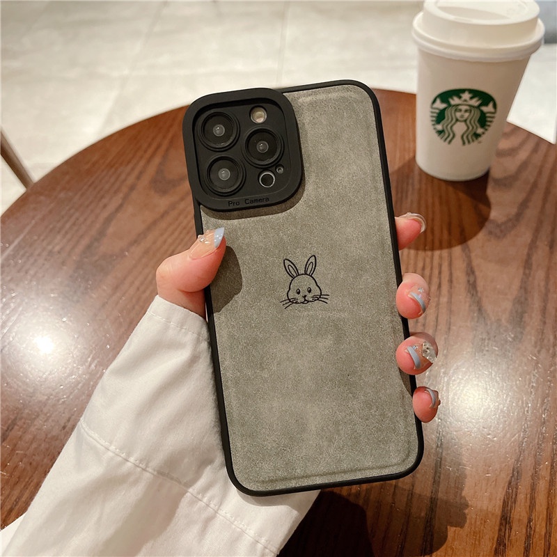 Soft Case Motif Kelinci 3D Untuk IPhone 11 12 13 14 Pro MAX Plus X XS MAX 7 8 Plus