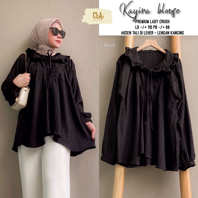 Kayira blouse lady crush crinkle adem ld 110 ori cla hijab solo