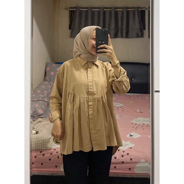 BEFAST - ZEC OOTD Kemeja CESCA / Ciss Oversize Shirt / Hem Casual Wanita / Pakaian Kerja / Atasan Lengan Panjang / Kemeja Polos Formal / Fashion Wanita Muslimah / Hem Kekinian Remaja ABG / Outfit Wanita Hijab / Kemeja Oversize Terlaris / Trendy