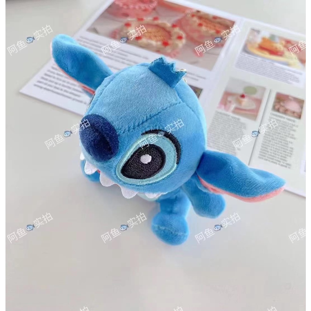 Gantungan kunci boneka stitch dekorasi tas bahan plush