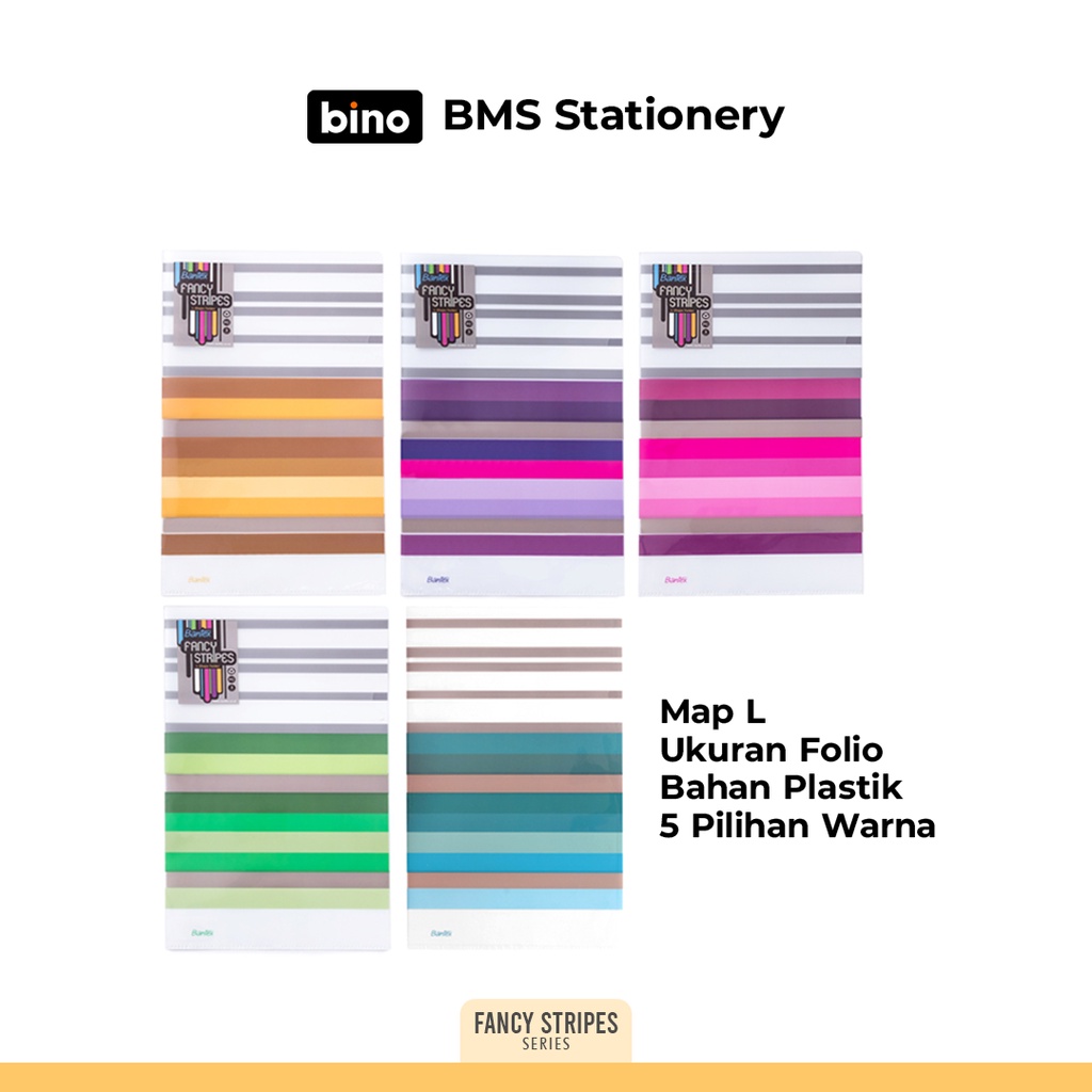 

[BMS Bali] Bantex Map L Folio | FANCY STRIPES Series #2247