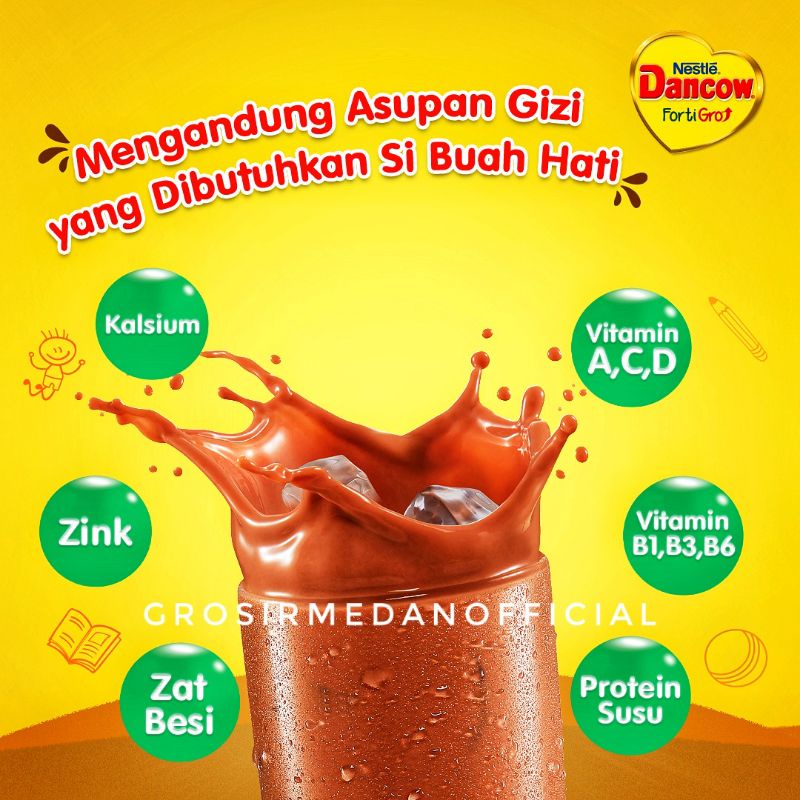 SUSU DANCOW FORTIGRO COKLAT DAN VANILA - NESTLE DANCOW INSTANT FORTIGRO - SUSU ANAK RASA ENAK LENGKAP ZAT GIZI