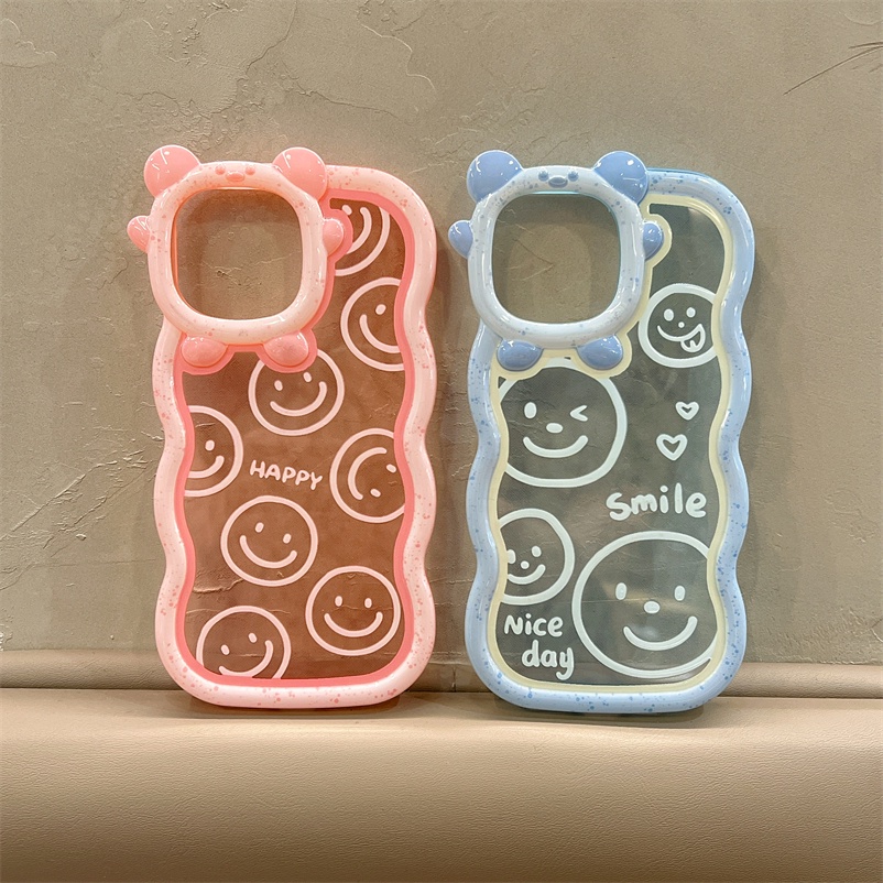 Soft Case Silikon Motif Smiley Face Untuk iPhone 14 13 12 11 Pro Max X Xr Xs Max 7 8 6 6s Plus