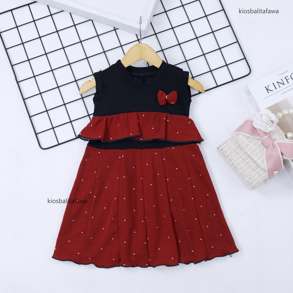 Dress Loona uk Bayi - 4 Tahun / Dres Pesta Anak Perempuan Cewek Baju Batik Murah Pesta Yukensi