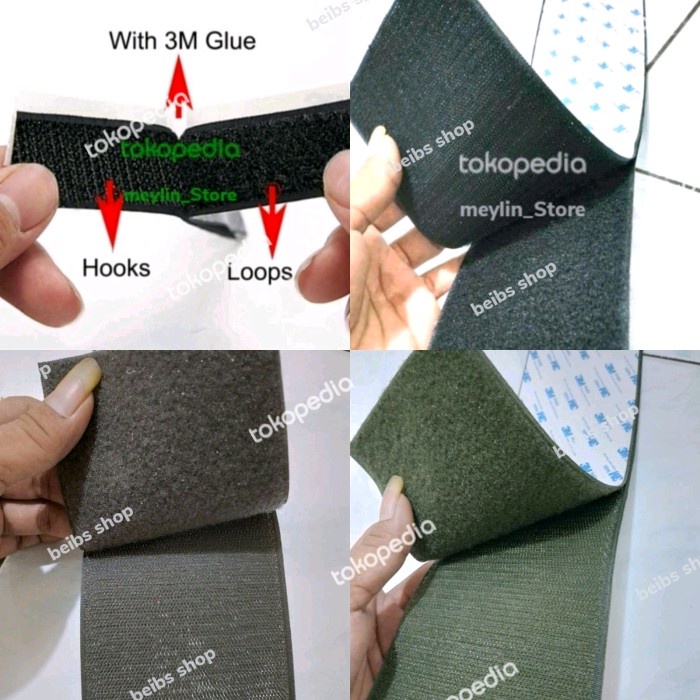 

Double Tape Velcro 3M Tape 10 Cm X Per Meter Perekat Adhesive
