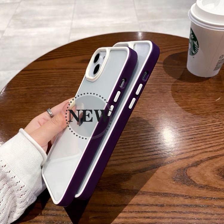 New Purple ! ! Case Transparan Fall prevention Cover For iPhone 14 13 11 12 Pro Max 7 8 + Plus X XR XS Max Phone case