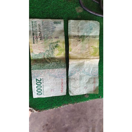 Uang missprint / salah cetak nominal 20000