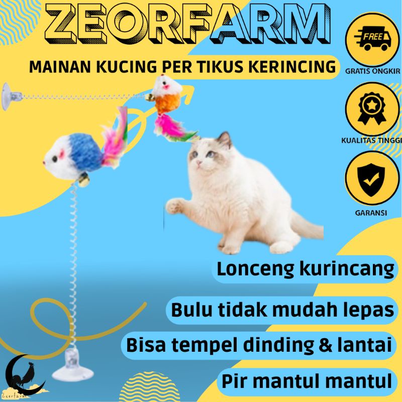 mainan kucing import pir tikus bulu kuringcang zeorfarm