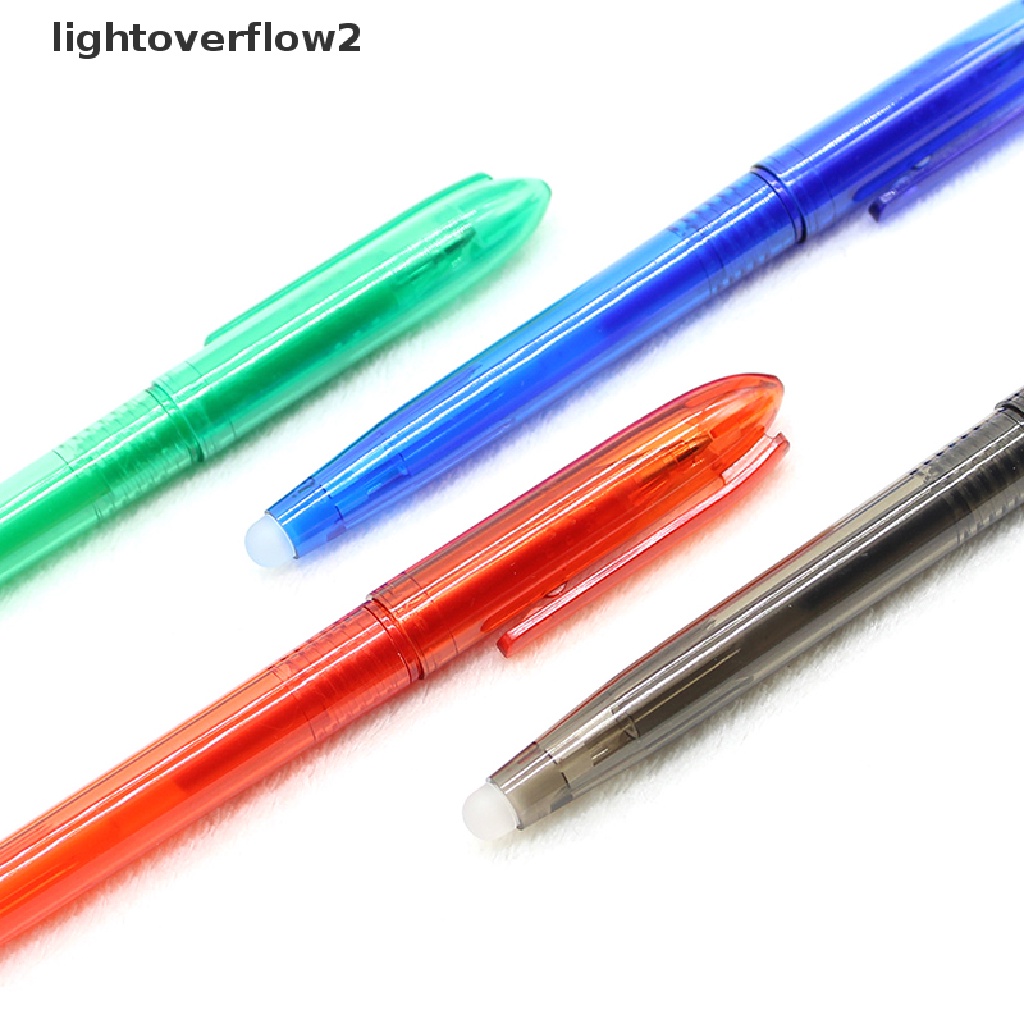 (lightoverflow2) 8 Warna / Refill Pulpen Gel 0.5mm Bisa Dihapus Untuk Sekolah