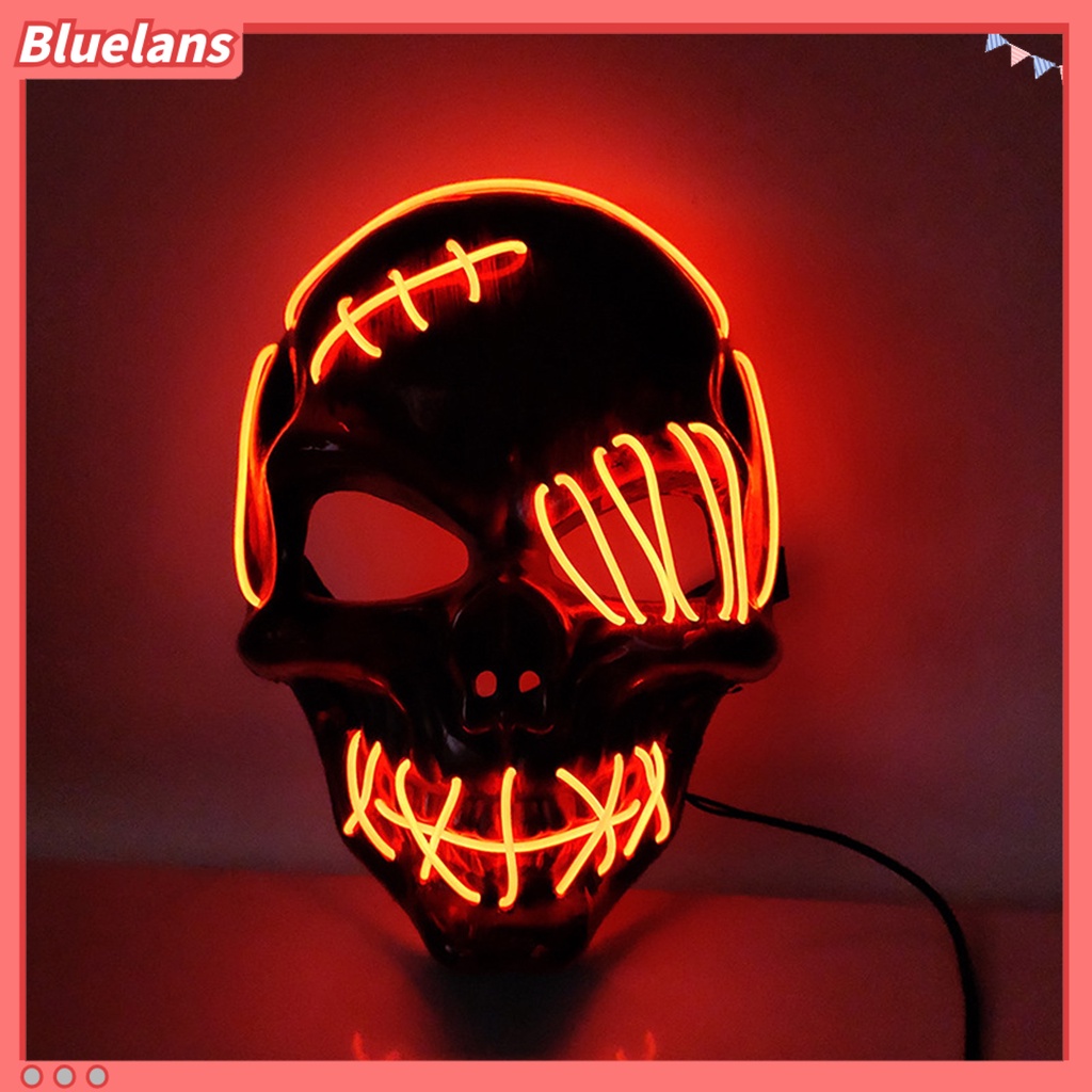 Penutup Wajah Model One-eyed Pirate Dengan LED Glowing Untuk Pesta Halloween