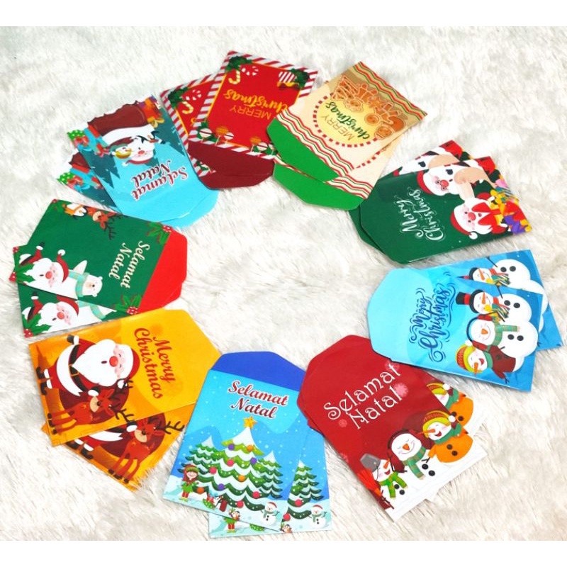 

Amplop Natal Angpao Angpau Merry Christmas Motif Cantik