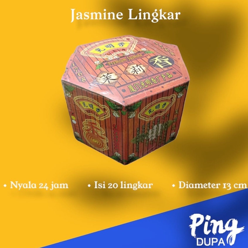 Dupa Lingkar Jasmine Premium Melati Isi 20pcs Nyala 24 Jam