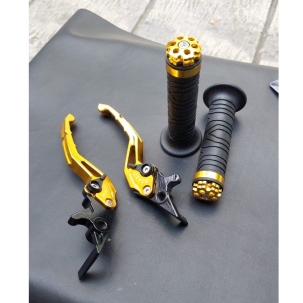 Paket Handle Rem Vario 160 dan PCX 150 Bahan Full CNC Plus Handgrip Variasi Flower