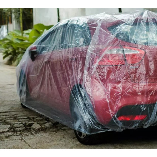 Cover Mobil Transparan Calya Sigra Toyota Daihatsu Tebal Plastik Waterproof Outdoor Indoor Part Mobil Selimut Pelindung Anti Air  Debu Kotoran Hewan Teras Gudang RumahPREMIUM QUALITY