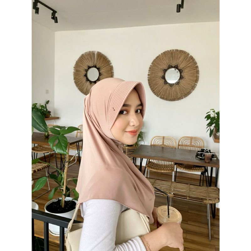 (ORI) HIJAB BERGO HAMIDAH / jilbab SPORT / kerudung olahraga sekolah / spandek jersey premium sarah bergo instan oval menutup dada terbaru termurah vayaon.hijab