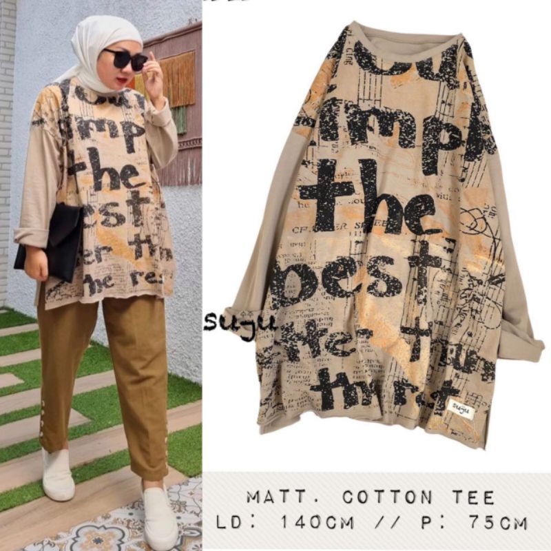 Tunik Oversize Matt Kaos Import premium