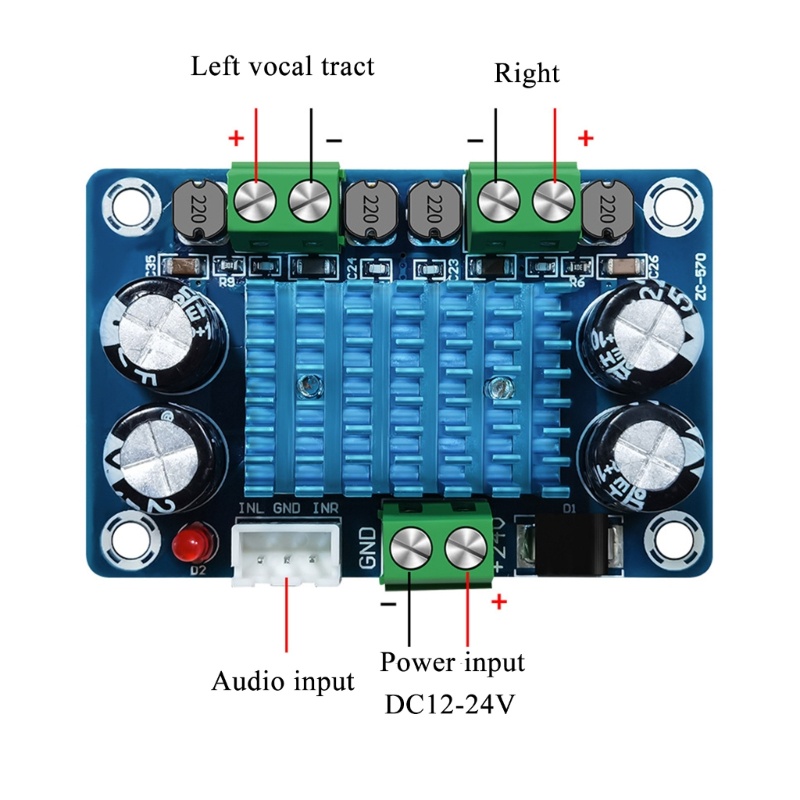 Bt Modul Amplifier Stereo Dual Channel XH-A282 DC12-24V Untuk Speaker