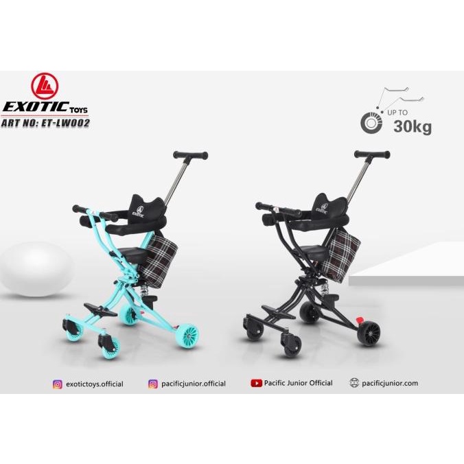 Kursi Dorong Anak Exotic ET-LW002 Shock Absorbers Cabin Size Stroller