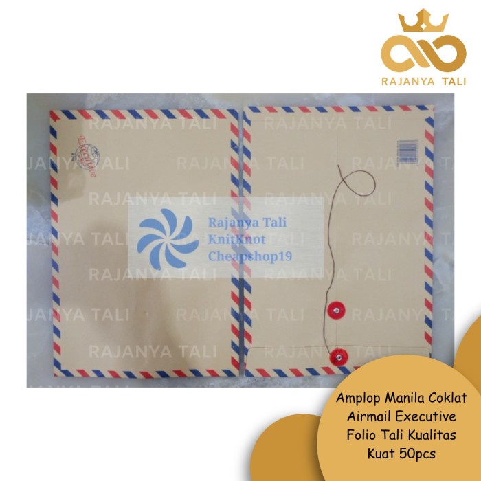 

Menakjubkan Amplop Manila Coklat Airmail Executive Folio Tali Kualitas Kuat 50Pcs Promo