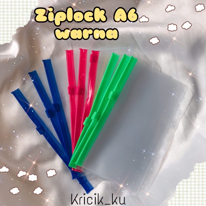 

Ziplock A6 Warna || Ziplock penyimpanan uang || Tempat simpan uang || Ziplock A6