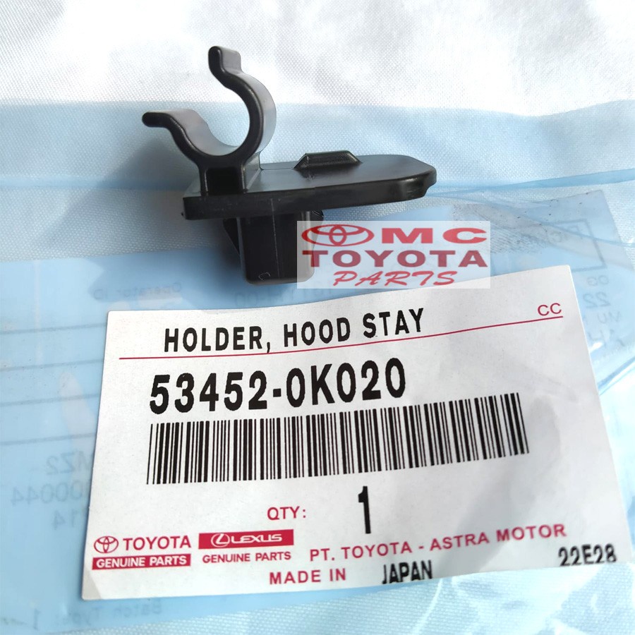Clip Clamp Hood Stang Kap Mesin Innova Fortuner Hilux 53452-0K020